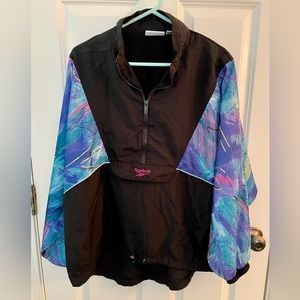 Vintage Reebok Women’s windbreaker quarter zip pullover jacket Medium